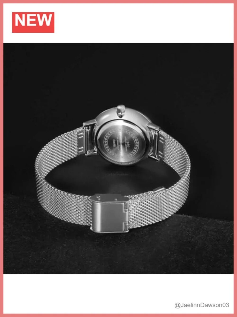 Ladies Stainless Steel Quartz Wristwatch Waterproof Mesh Bracelet Analog Watch